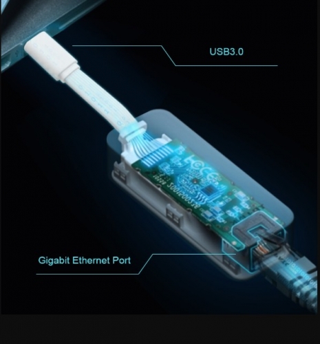 Adaptador TP-Link USB 3.0 Type-C para Gigabit Ethernet 10/100/1000 Mbps – UE300C