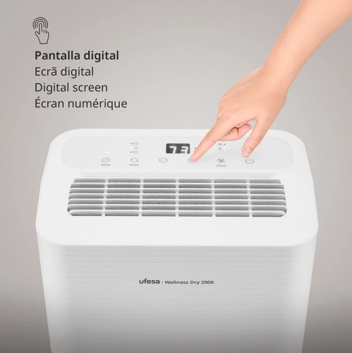 Desumidificador UFESA HarmonyDry 2000 12 L/Dia com Depósito de 2 L