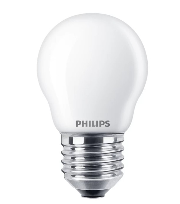 Lâmpada LED Philips Classic 25W P45 E27 Luz Branca Quente, Vidro Fosco, Não Regulável - 929004589111
