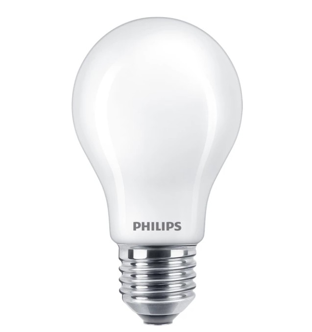 Lâmpada LED Philips Classic 60W A60 E27 Luz Branca Fria, Vidro Fosco, Pack de 2 - 929004592711
