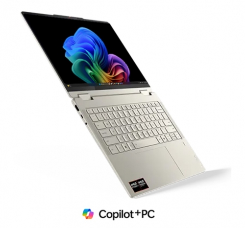 Portátil Lenovo Yoga 7 2-em-1 14" OLED Touch, AMD Ryzen AI 7 345, 16GB RAM, 512GB SSD, Caneta Yoga Pen, Windows 11 Home – Bege Concha - 83JR00DHPG