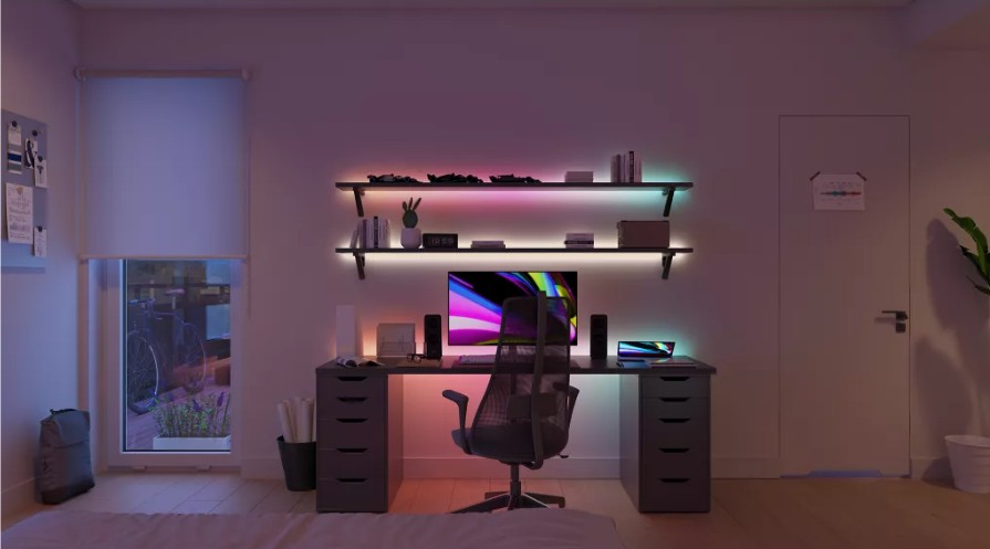 Fita LED Inteligente Philips Hue Essential 5 m, RGB Multicolor, Regulável, Bluetooth e Zigbee, Compatível com Assistentes de Voz, IP20 — 929004294901