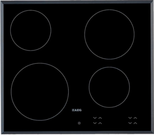 Placa Vitroceramica Biselada AEG HK624000FB Encastre 6500W 4 Zonas 60Cm