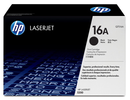 HP LaserJet Q7516A Black Print Cartridge for LJ 5200, up to 12,000 pages