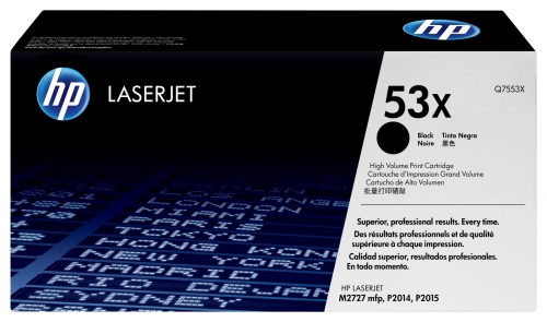 HP LaserJet Q7553X Black Print Cartridge for LJ P2015, up to 7,000 pages