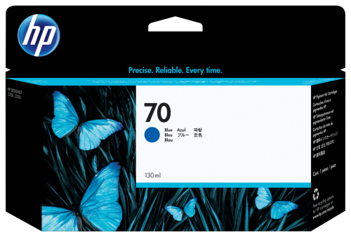 HP 70 130 ml Blue Ink Cartridge with Vivera Ink