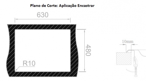 LAVA LOUÇA ENCASTRAR POLIDO RODI - OKIO LINE 65 FLAT - G16F6KD1P321A0