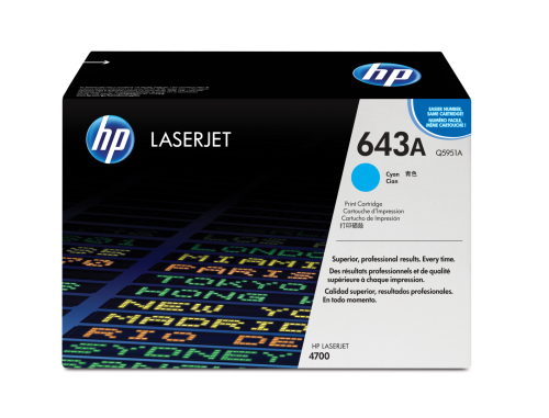 HP Color LaserJet Q5951A Cyan Print Cartridge for CLJ 4700, up to 10.000 pages