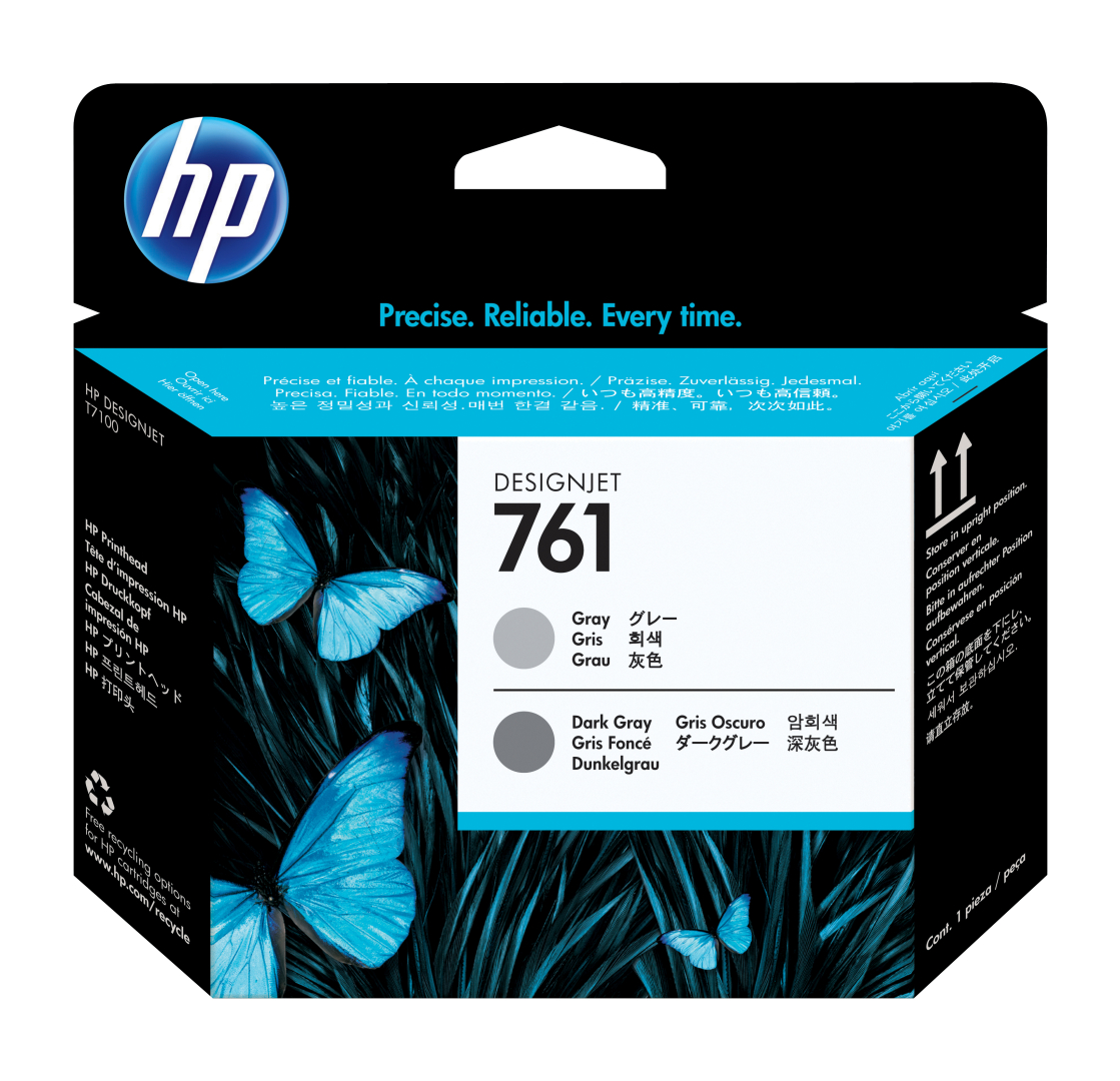 HP 761 Gray/Dark Gray Designjet Printhead