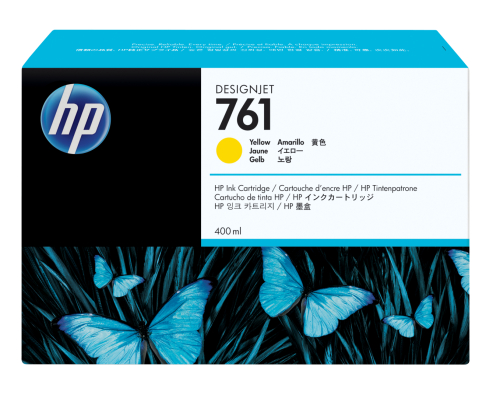 HP 761 400-ml Yellow Designjet Ink Cartridge