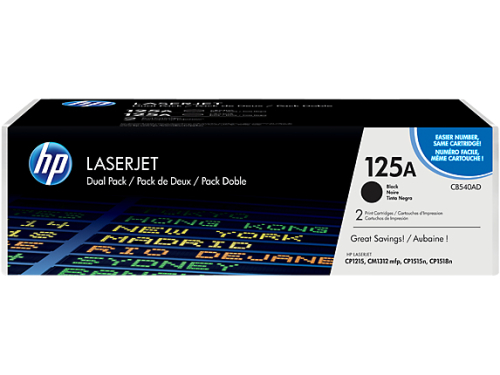 HP 125A Black Dual Pack LJ Toner Cartridge