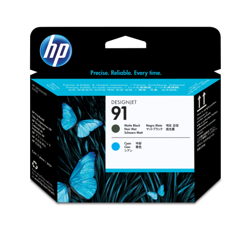 Cabeça de Impressão HP 91 Matte Black e Cyan