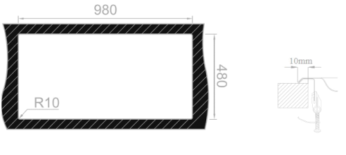 LAVA LOUÇA ENCASTRAR POLIDO RODI - OKIO LINE 104 - G16F6KL1G321A0