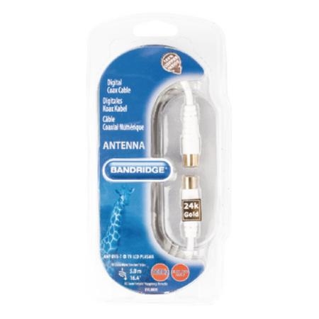 BANDRIDGE - Cabo Coaxial M-F 5m Br BVL8805