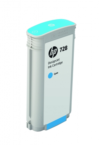 HP 728 130-ml Cyan DesignJet Ink Cartridge