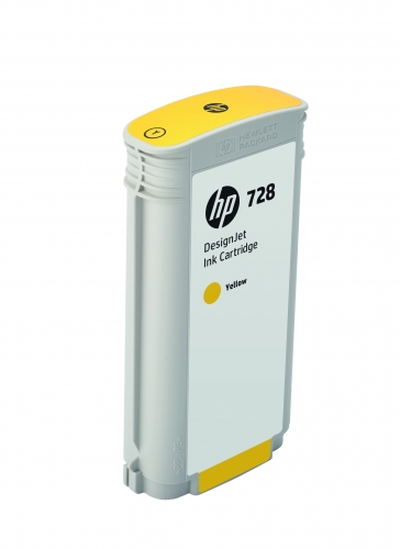 HP 728 130-ml Yellow DesignJet Ink Cartridge