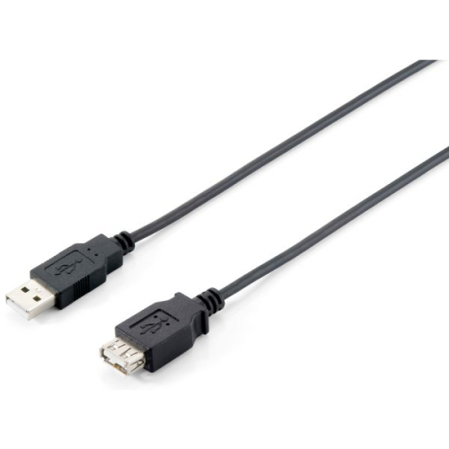 Cabo de extensão USB 2.0 A->A 5.0M M/F - Preto