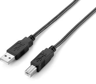 Cabo USB 2,0 A/B M/M preto (1.8m)