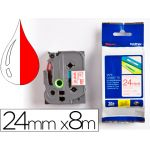 BROTHER FITA 24MM BRANCO/VERMELHO