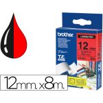 BROTHER FITA 12MM PRETO/VERMELHO