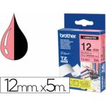 Fita Fluorescente de 12 mm - Cor: fita / texto - Laranja/Preto de 5m, para P-Touch