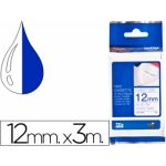 Fita Têxtil - Comprimento 3m, largura 12 mm, Branco / Azul, para P-Touch