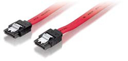 SATA internal flat cable 0,3m com metal latch and angled plug