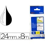 Fita Laminada de 24mm - Branco/Preto (super-adesiva)