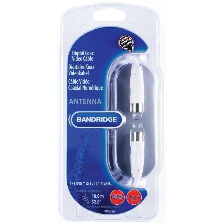 Cabo Coaxial M-F 10m Br BVL8810 BANDRIDGE