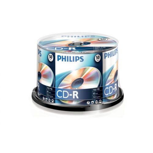 Philips CD-R 80Min 700MB 52x Cakebox (50 unidades)
