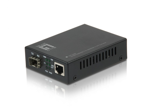 LEVELONE MEDIA CONVERTER RJ45 10/100/1000BASE-T TO SFP