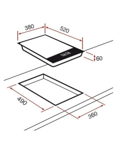 Placa Inducao JATA VIN145 6 x 38 x 52 Cm