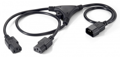 Power Cable Y-Version 1,80M Black, Plug C14 (SF-81)TO 2 X C13 (SF-82)