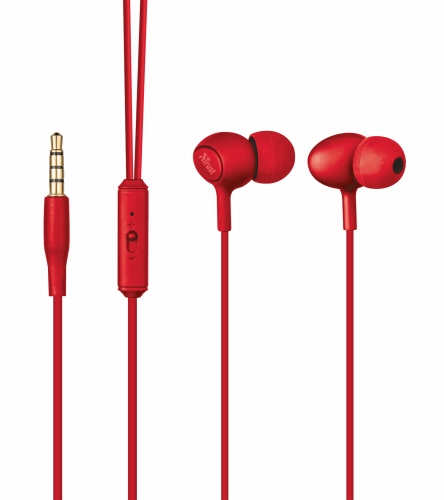 Auscultadores TRUST ZIVA In-Ear C/Mic Red - 21952