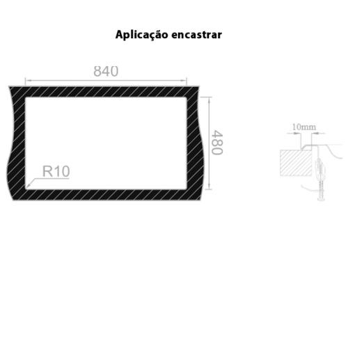 LAVA LOUÇA ENCASTRAR POLIDO RODI - OKIO LINE 86 FLAT - G16F6KH1P321A0