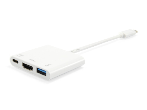 Adaptador USB Type C to HDMI Female/USB A Female/PD Adapter