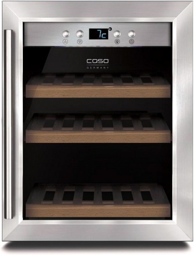 CASO - Garrafeira WineSafe 12 Cor Inox 51.5 x 39.5 x 51 Classe G