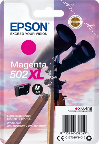 Tinteiro EPSON 502 Magenta XL - XP-51xx, WF-286x