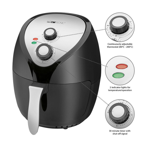 Fritadeira CLATRONIC 3,6L 1300W Sem ÓLEO-FR3699H Air Fryer