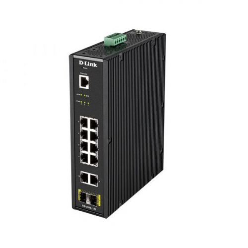 12 Port L2 Industrial Smart Managed Switch with 10 x 1GBaseT(X) ports & 2 x SFP ports