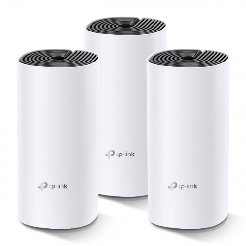 DECOM4 Pack 3 - Composto por 3 unidades AC1200 Whole-Home Mesh Wi-Fi System, Qualcomm CPU, 867Mbps at 5GHz+300Mbps at 2.4GHz, 2 Gigabit Ports, 2 internal antennas, MU-MIMO, Beamforming, Parental Controls, Quality of Service, Reporting, Access Point Mode