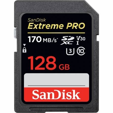 Extreme PRO 128GB SDXC Memory Card up to 170MB/s, UHS-I, Class 10, U3, V30 