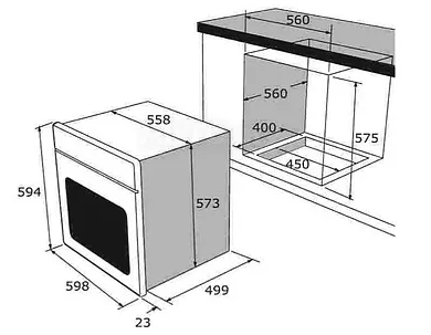 Forno encastre MEIRELES MF Aqualytic 60cm Aqua Clean 55L Classe D