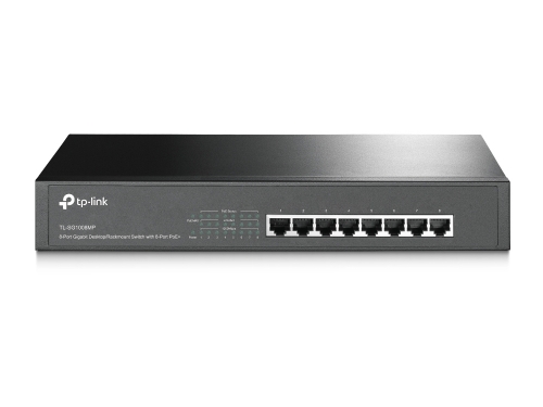 8-Port Gigabit PoE+ Switch, 8 Gigabit RJ45 Ports, 802.3at/af, 126W PoE Power, 1U 13-inch Rack-mountable Steel Case