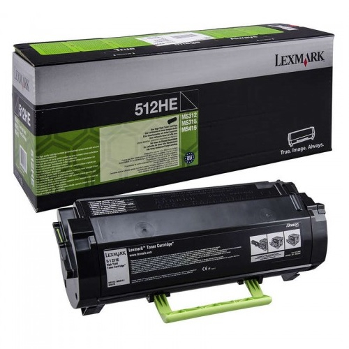 Toner LEXMARK 51F2H0E Preto CORP 5K a 5% - MS312, MS415