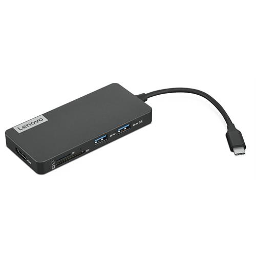 Adaptador USB-C Lenovo Travel Hub 7-in1 HDMI + SD/TF Reader + 3xUSB + USB-C Pass-Through - GX90T77924
