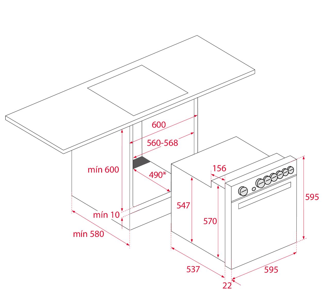 Forno Encastre Teka HBE 615 ME 60cm Hydroclean ECO 70L Classe D