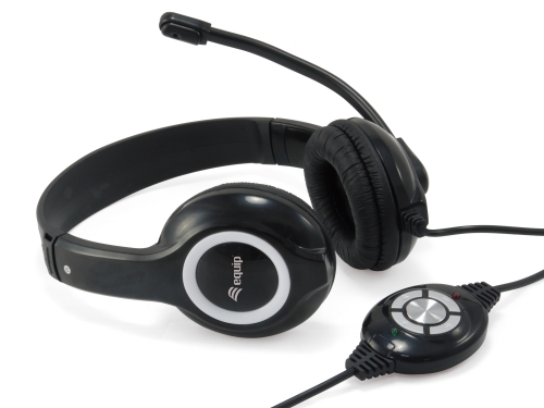 USB Headset - comfortable stereo headset to use for listening to music, playing games, chatting and video conferencing. This headset comes with a flexible microphone and a 2 meter cable. 