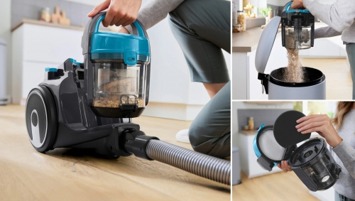 Aspirador sem Saco Bosch Serie 2 BGS05X240 - 700W, Depósito 1,5L, Filtro EPA, Raio de Ação 9m, Turquesa
