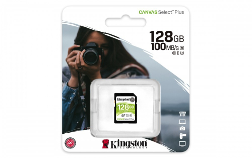 SD Card XC 128GB Canvas Select Plus 100R C10 UHS-I U3 V30